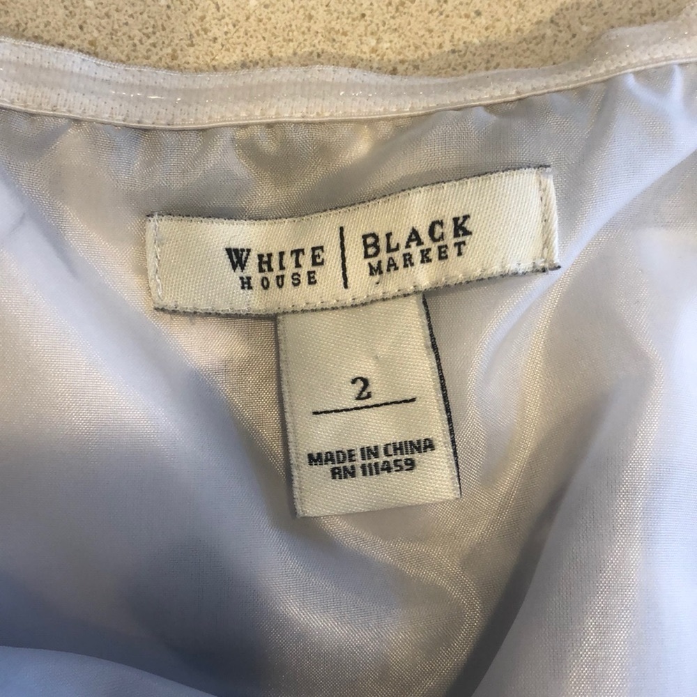 WHITE HOUSE BLACK MARKET BLACK AND BROWN FIT AND FLARE HALTER DRESS SIZE 2 XS - Picture 9 of 12